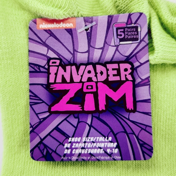 Nickelodeon Invader Zim No-Show Socks - Picture 7 of 7